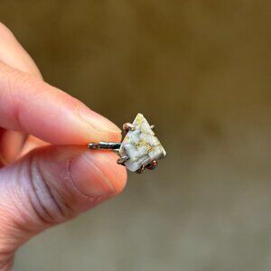 Variance Objects Ring - Quartz with gold, Size 4.5